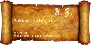 Makkos Zalán névjegykártya