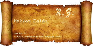 Makkos Zalán névjegykártya