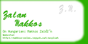 zalan makkos business card